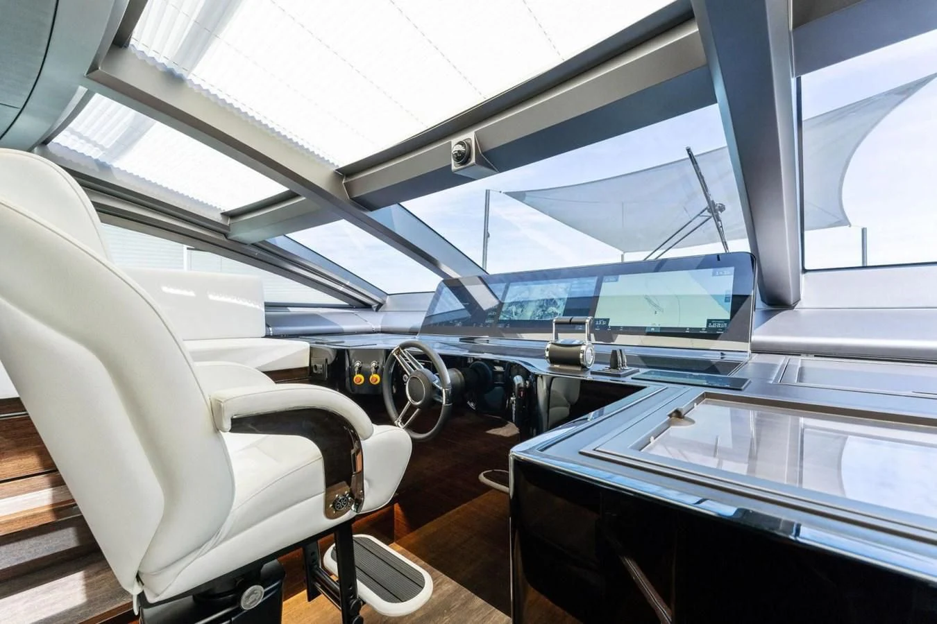 inside of a car aboard KNEAD IT Yacht for Sale