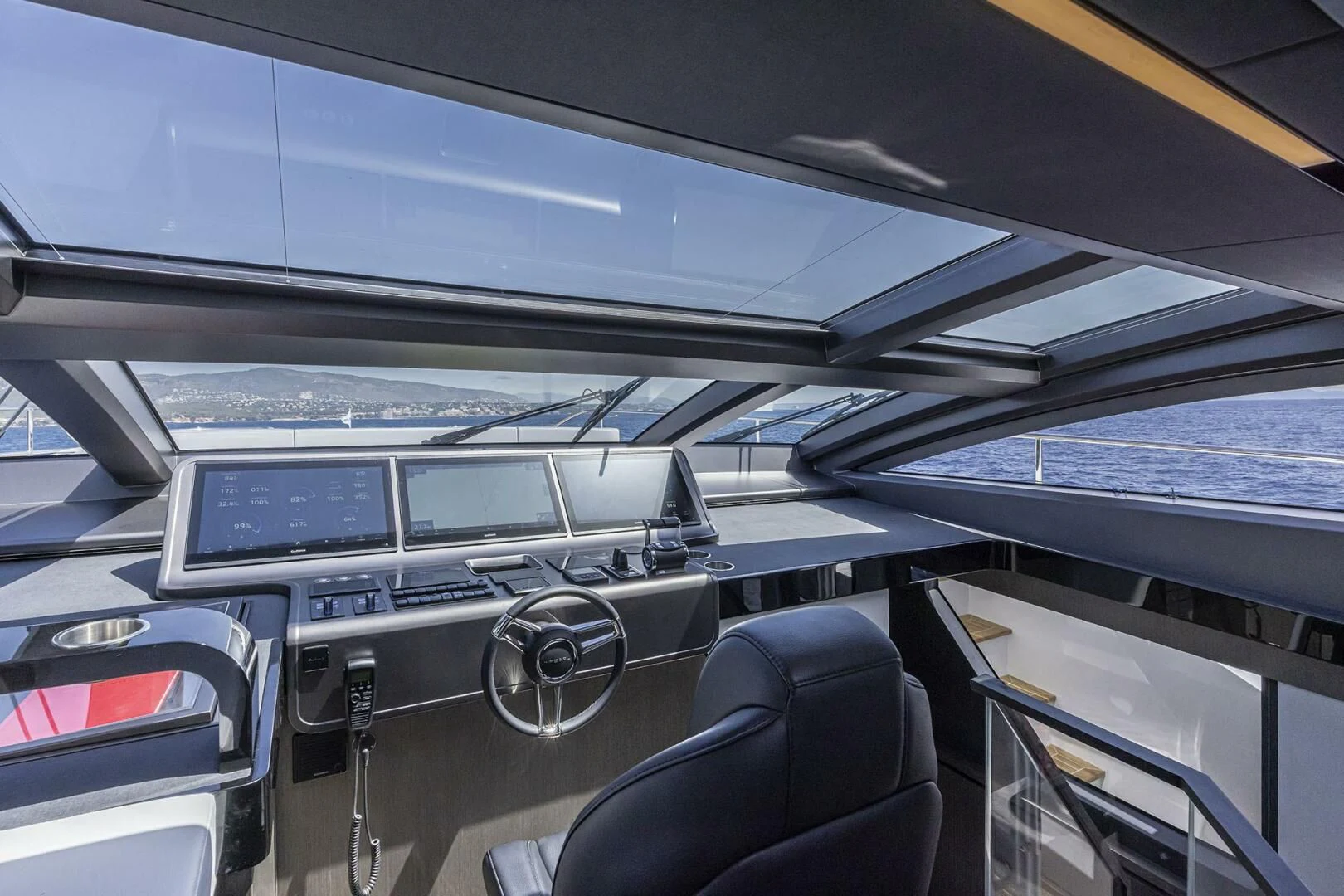 inside of a car aboard KNEAD IT Yacht for Sale