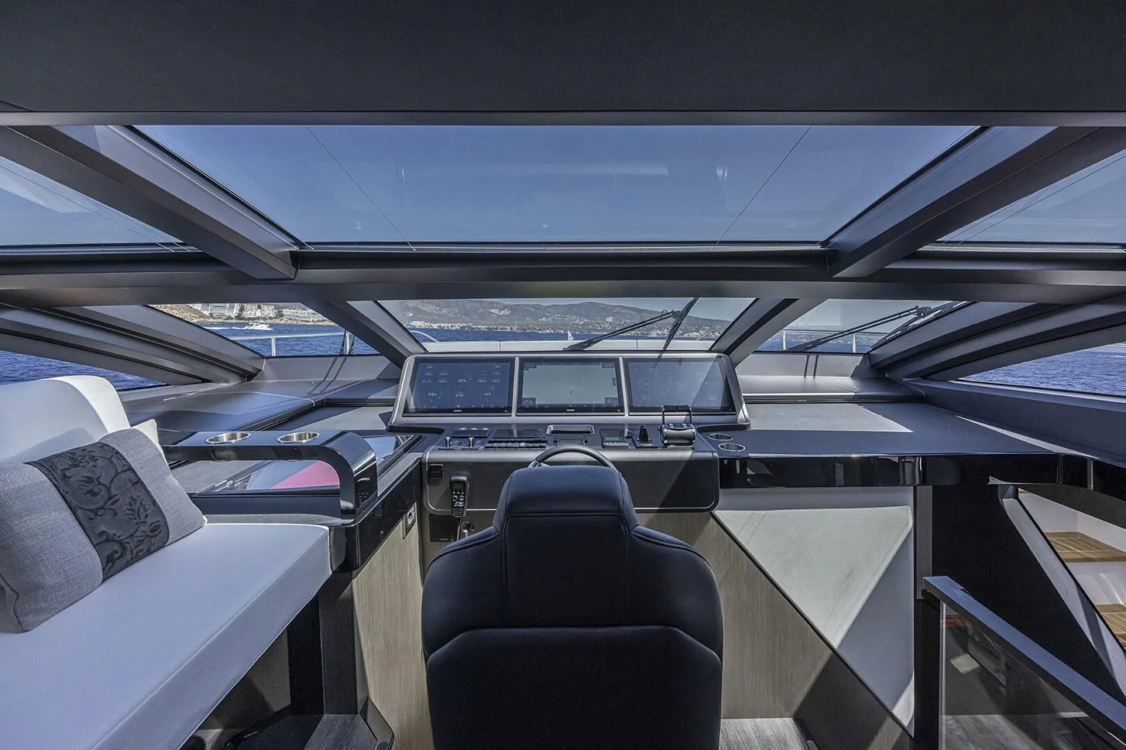 inside of a vehicle aboard KNEAD IT Yacht for Sale