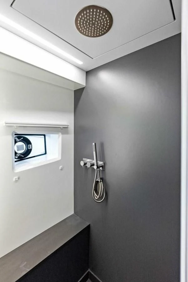 a light fixture on a wall aboard KNEAD IT Yacht for Sale