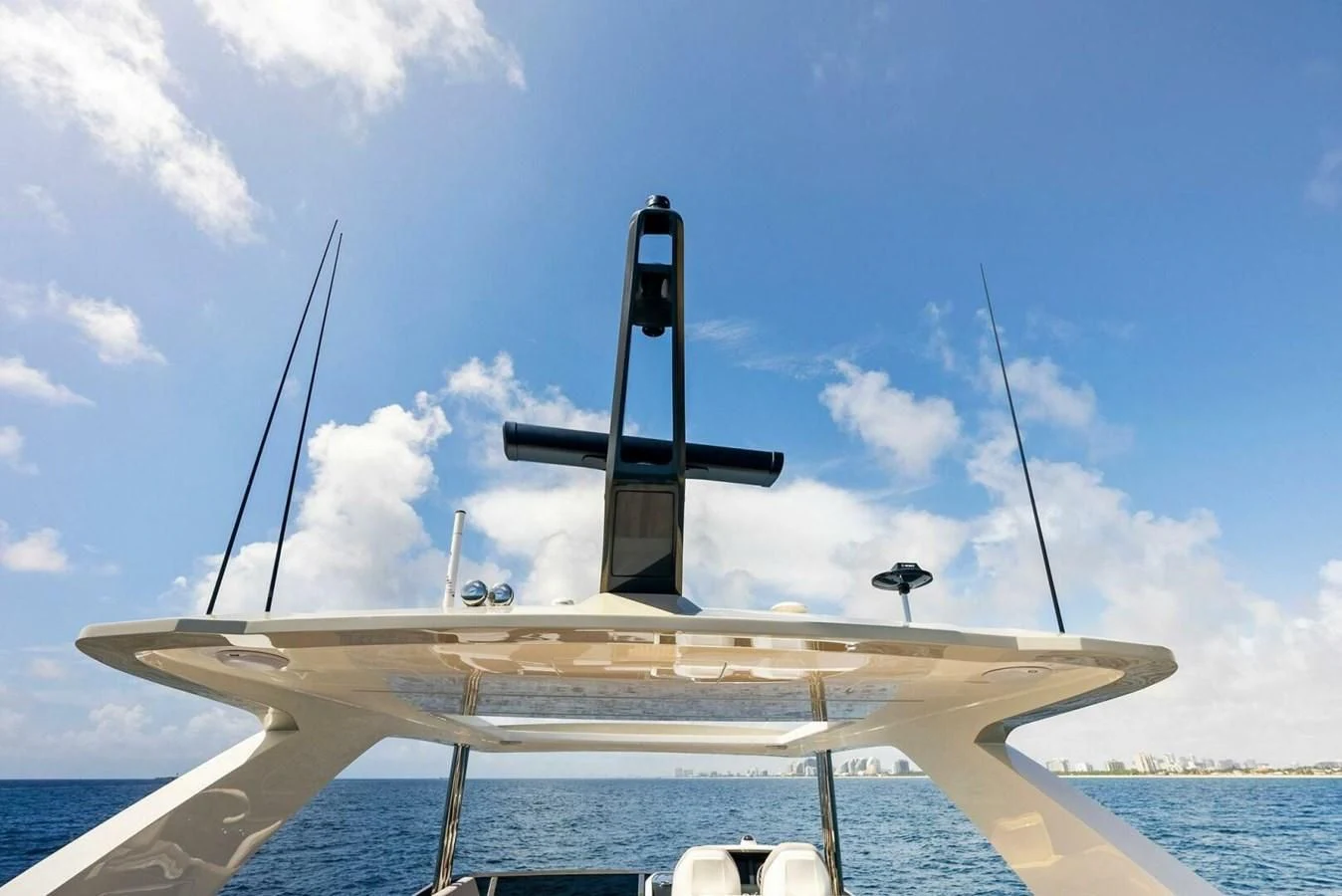 a rocket on a launch pad aboard KNEAD IT Yacht for Sale