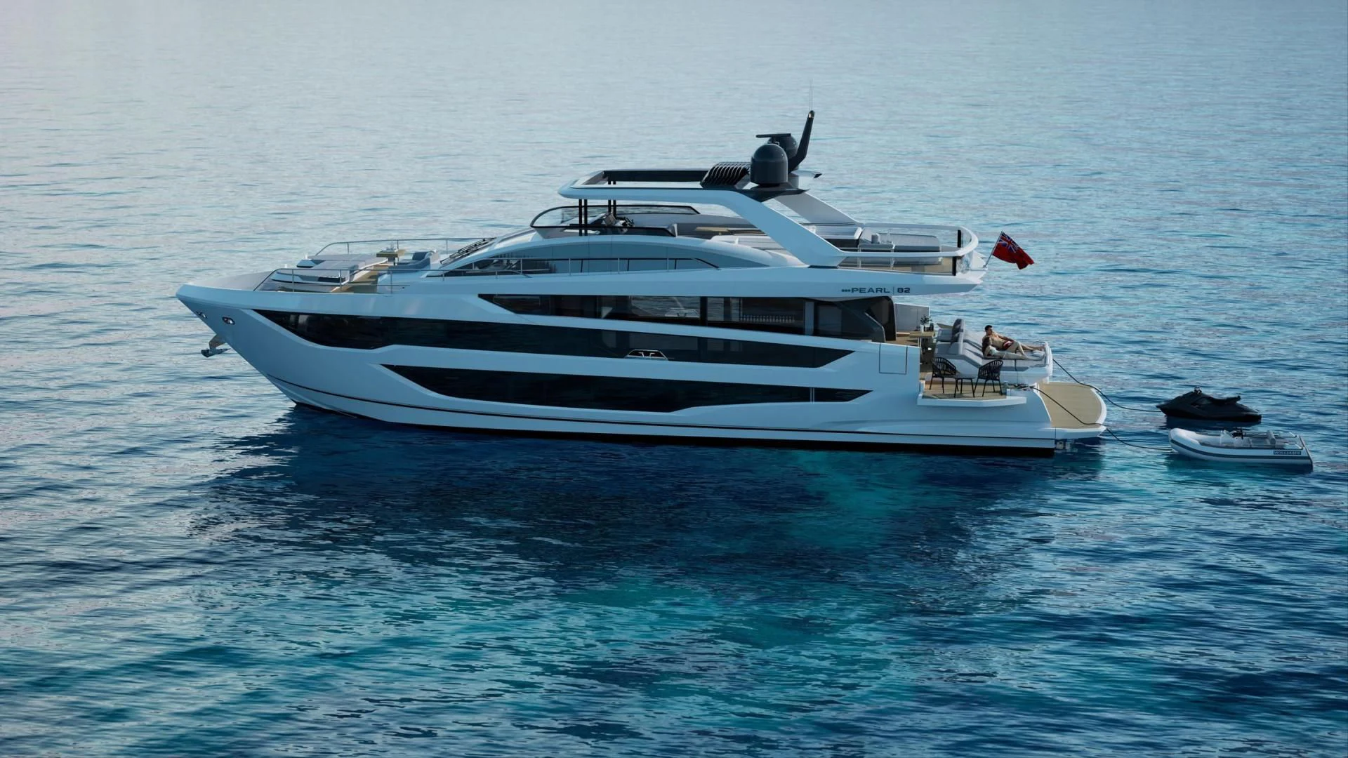 a white yacht in the water aboard KNEAD IT Yacht for Sale