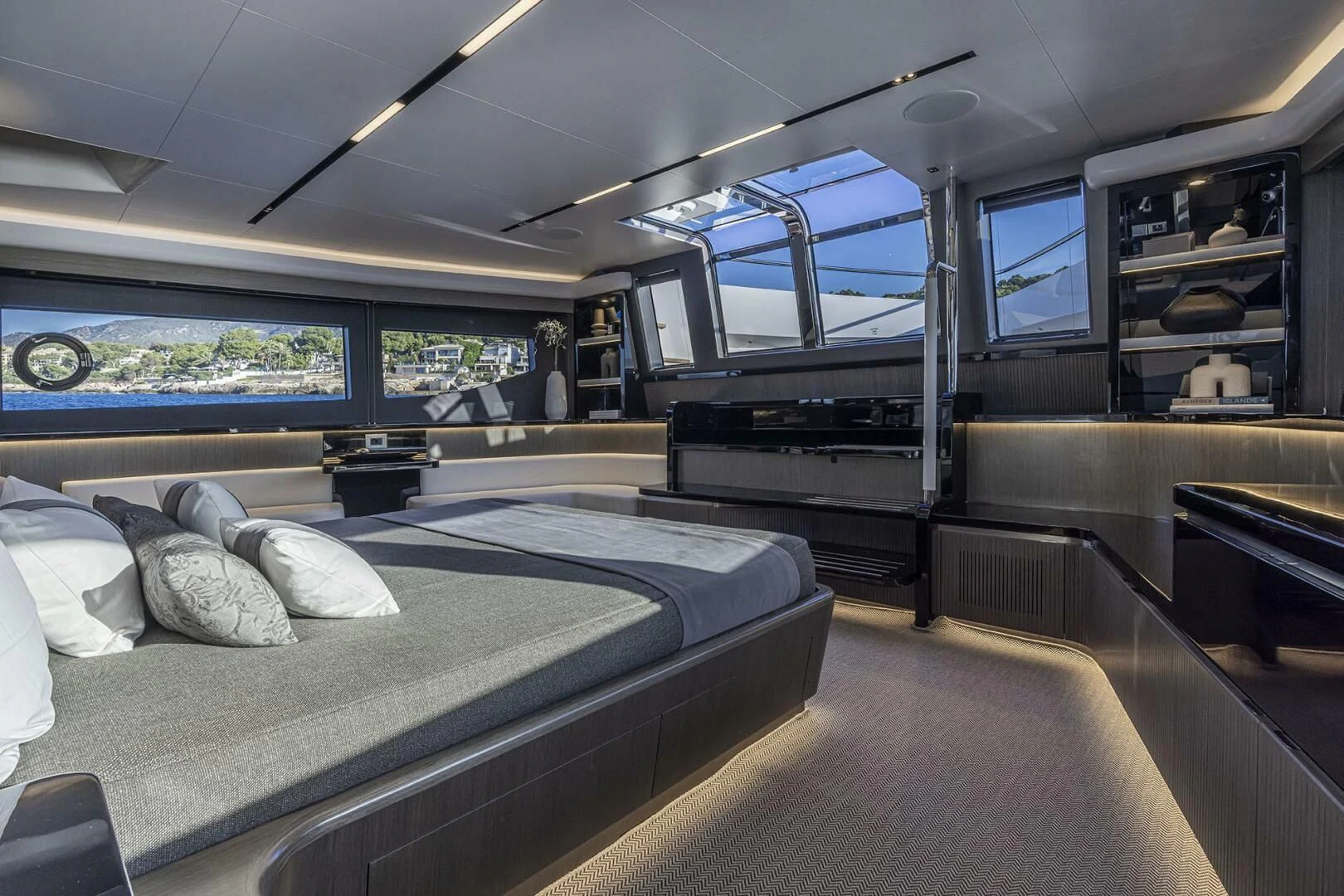 inside of a vehicle aboard KNEAD IT Yacht for Sale
