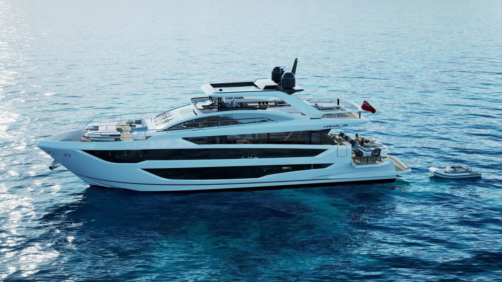 a white yacht in the water aboard KNEAD IT Yacht for Sale