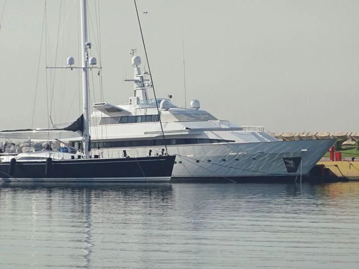 a couple of boats docked aboard RAMA II Yacht for Sale