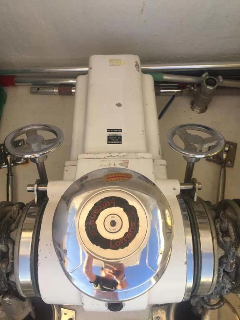 a machine with a large round hole aboard HEMERA CUARTA Yacht for Sale