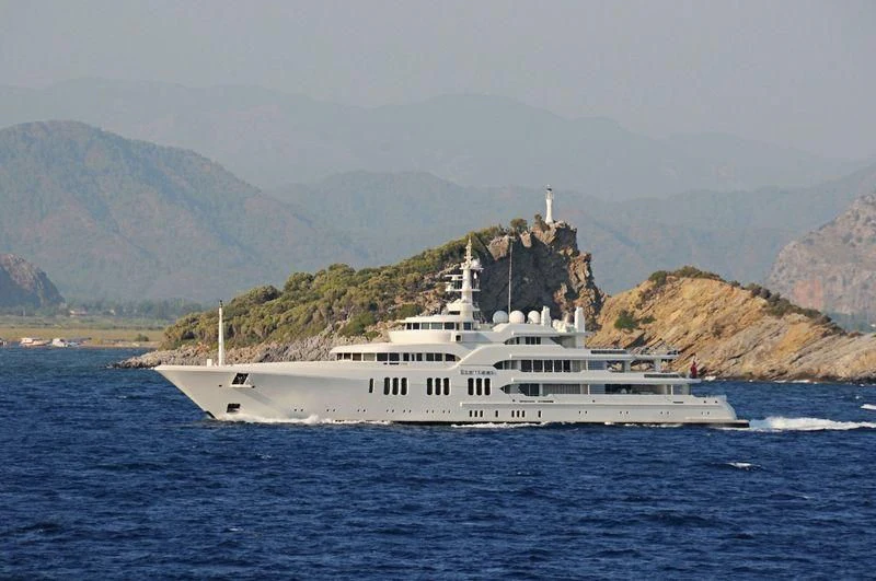a white boat on the water aboard ECSTASEA Yacht for Sale