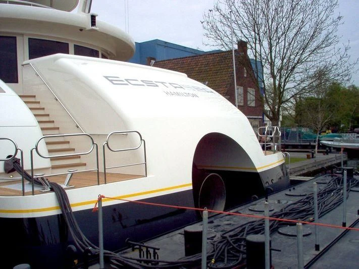 a large white machine aboard ECSTASEA Yacht for Sale