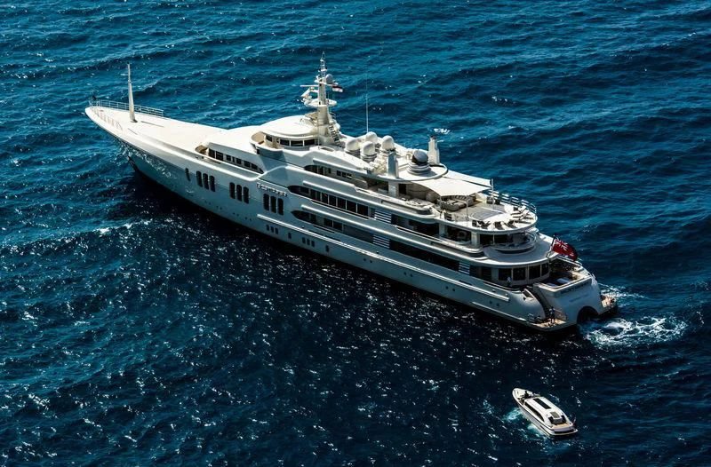 a ship in the water aboard ECSTASEA Yacht for Sale