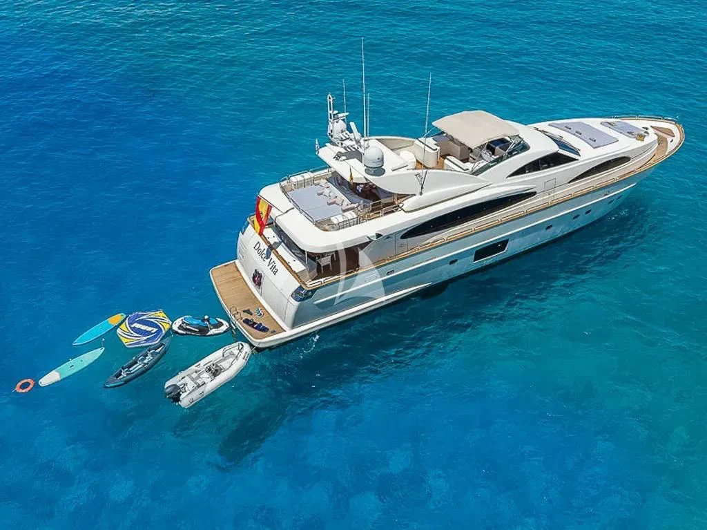a boat on the water aboard DOLCE VITA IV Yacht for Sale