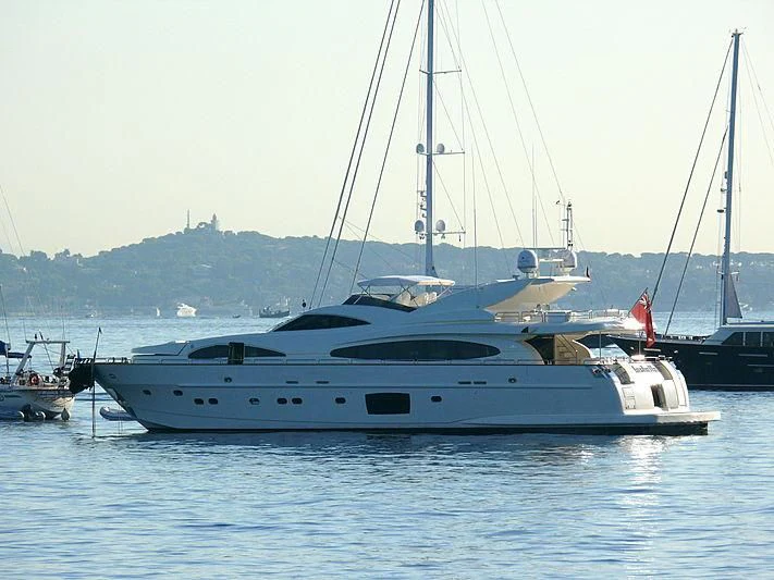 a boat in the water aboard DOLCE VITA IV Yacht for Sale