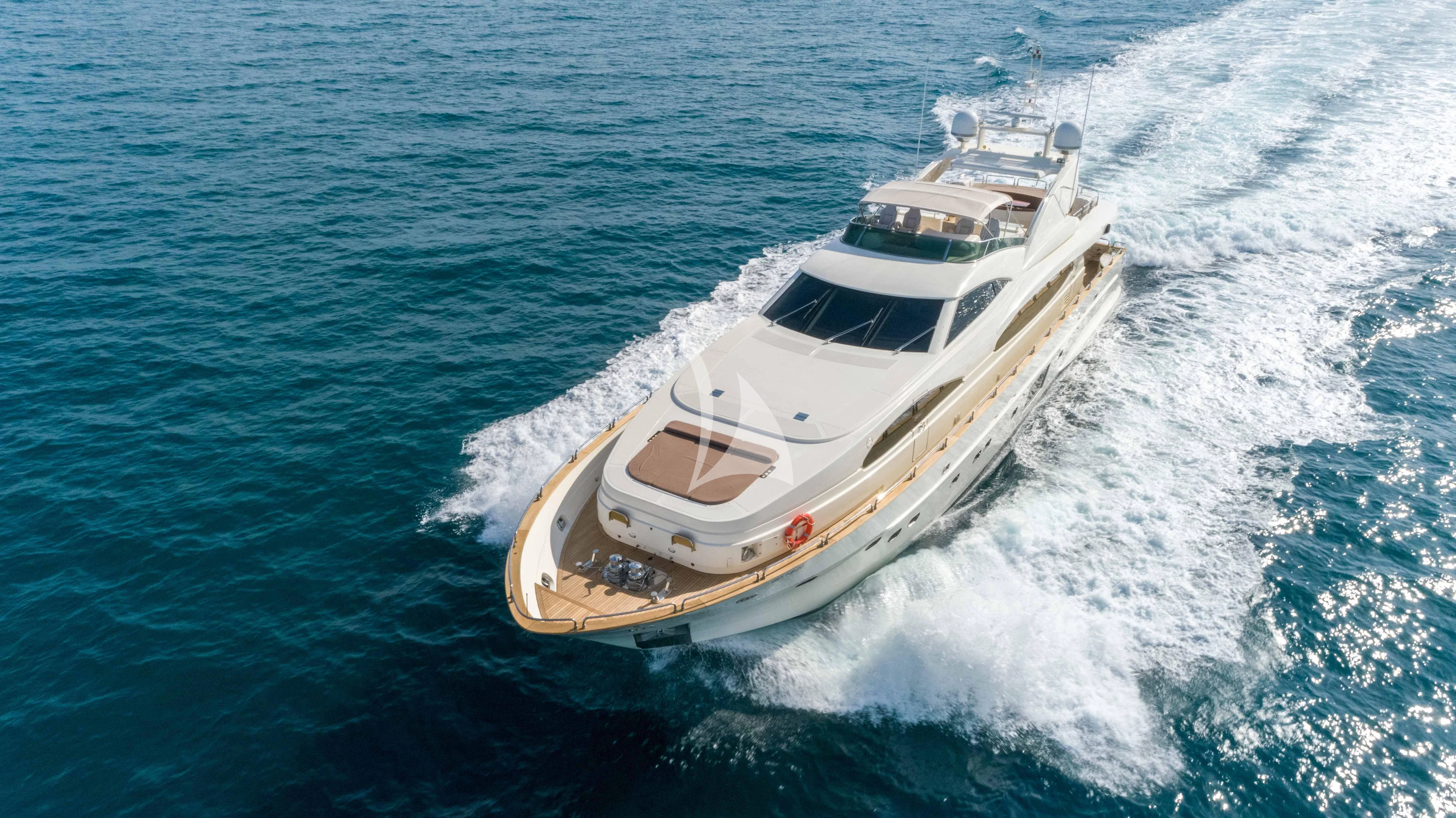 a boat on the water aboard DOLCE VITA IV Yacht for Sale