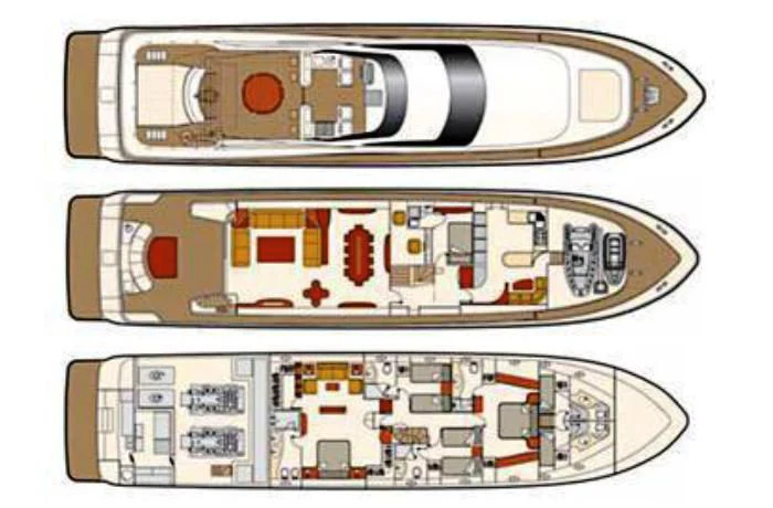 diagram aboard DOLCE VITA IV Yacht for Sale