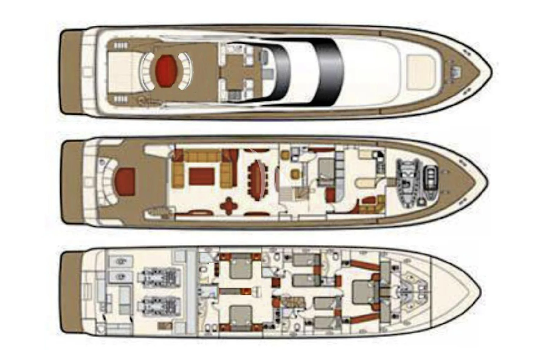 diagram, engineering drawing aboard DOLCE VITA IV Yacht for Sale