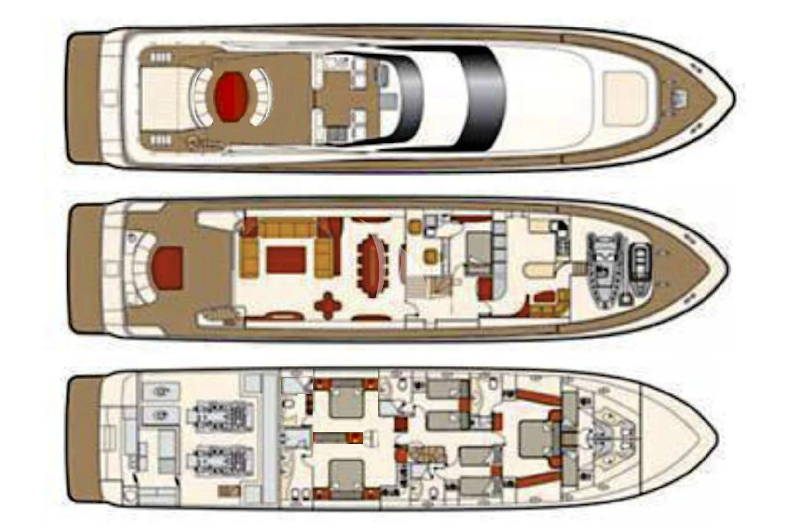 diagram aboard DOLCE VITA IV Yacht for Sale