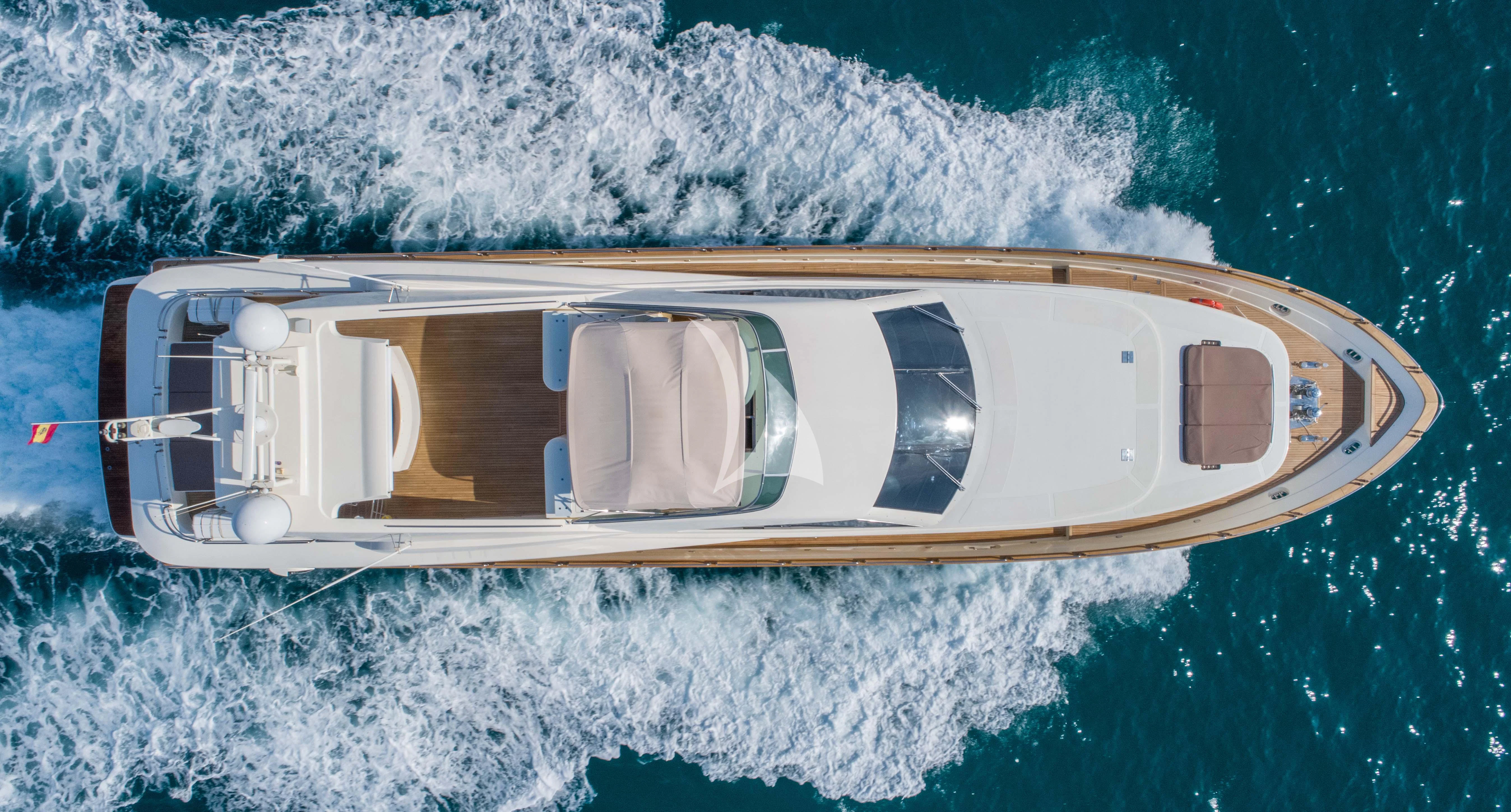 a boat on the water aboard DOLCE VITA IV Yacht for Sale