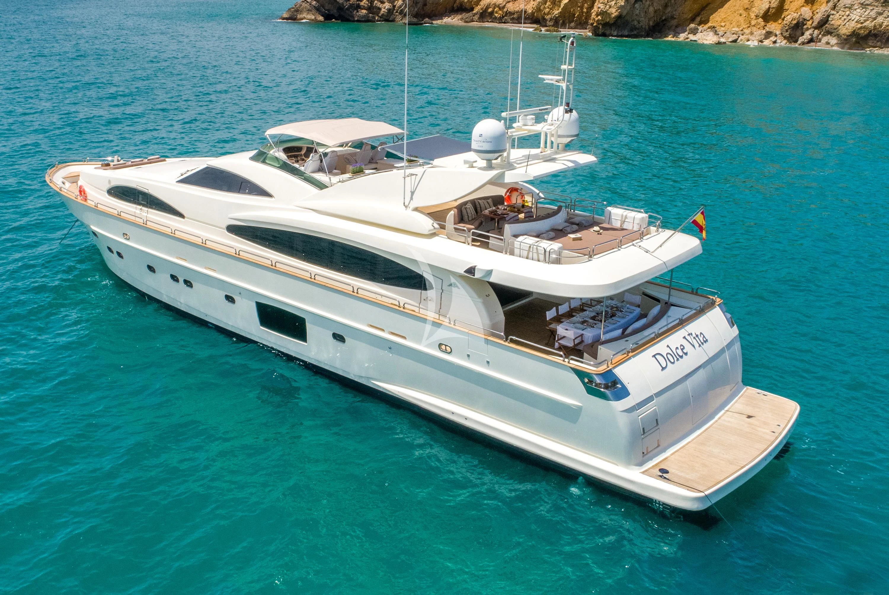 a boat on the water aboard DOLCE VITA IV Yacht for Sale