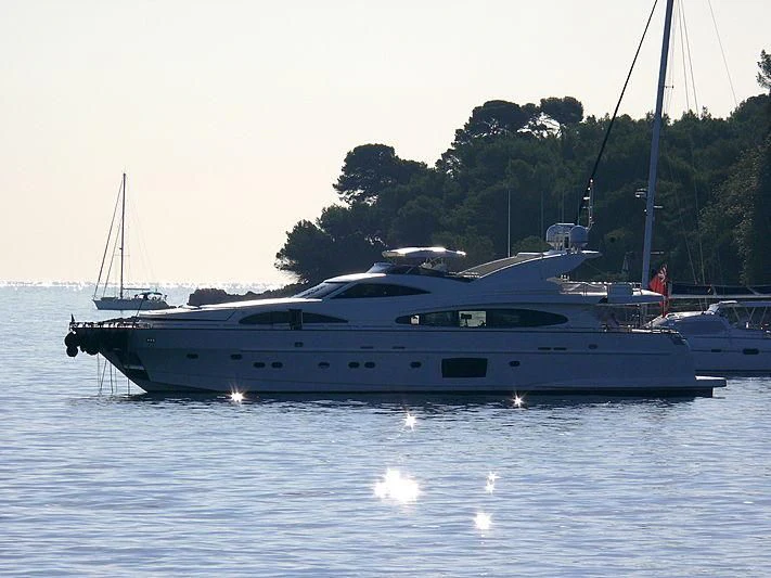 a boat in the water aboard DOLCE VITA IV Yacht for Sale