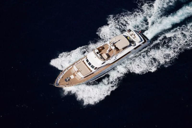 a ship on the water aboard LIBERTUS Yacht for Sale