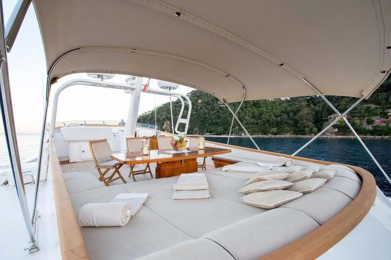 a boat on the water aboard LIBERTUS Yacht for Sale