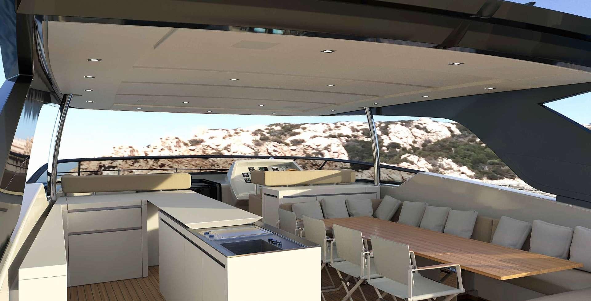 inside of a boat aboard SALT Yacht for Charter