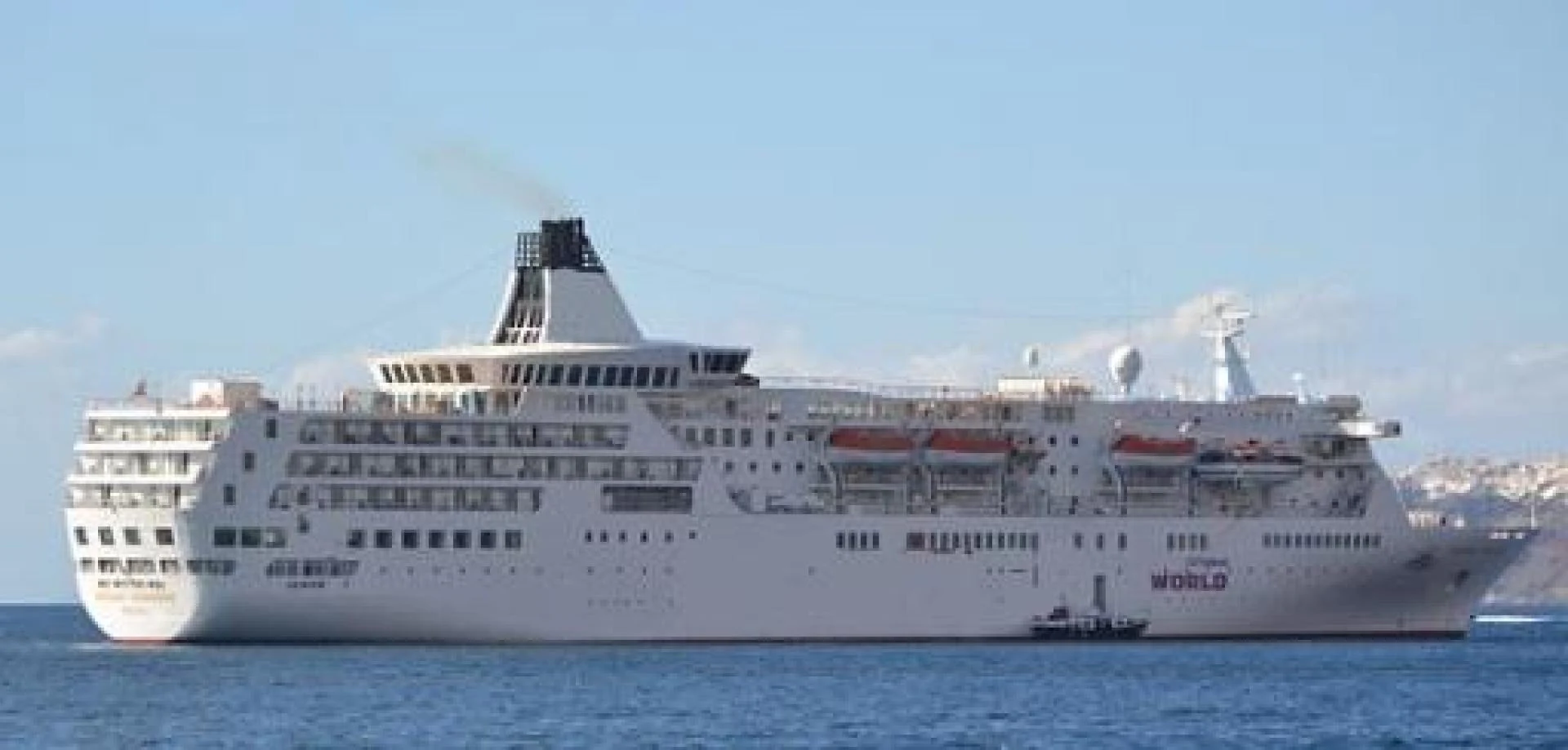 a large cruise ship in the water aboard AEGEAN PARADISE Yacht for Sale