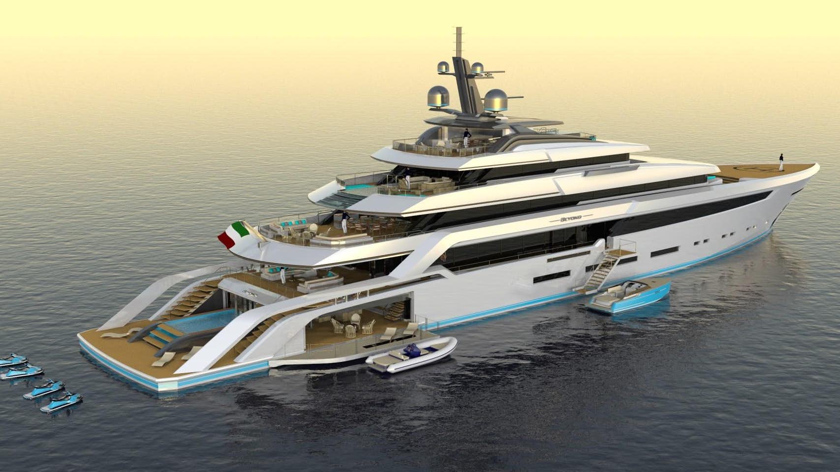 a boat on the water aboard BEYOND 82M Yacht for Sale
