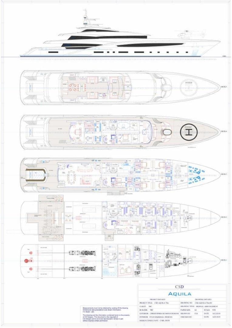 diagram aboard CUSTOM 75M Yacht for Sale