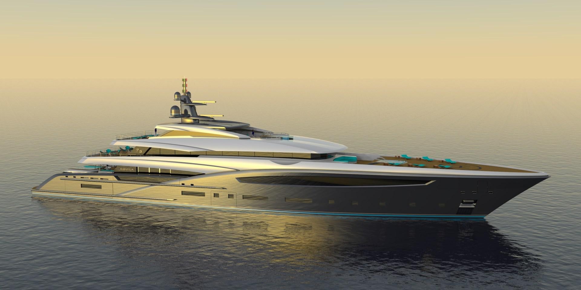 a boat on the water aboard CUSTOM 75M Yacht for Sale