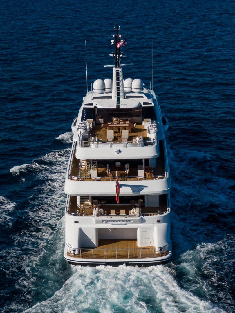 a boat on the water aboard QUANTUM OF SOLACE Yacht for Sale