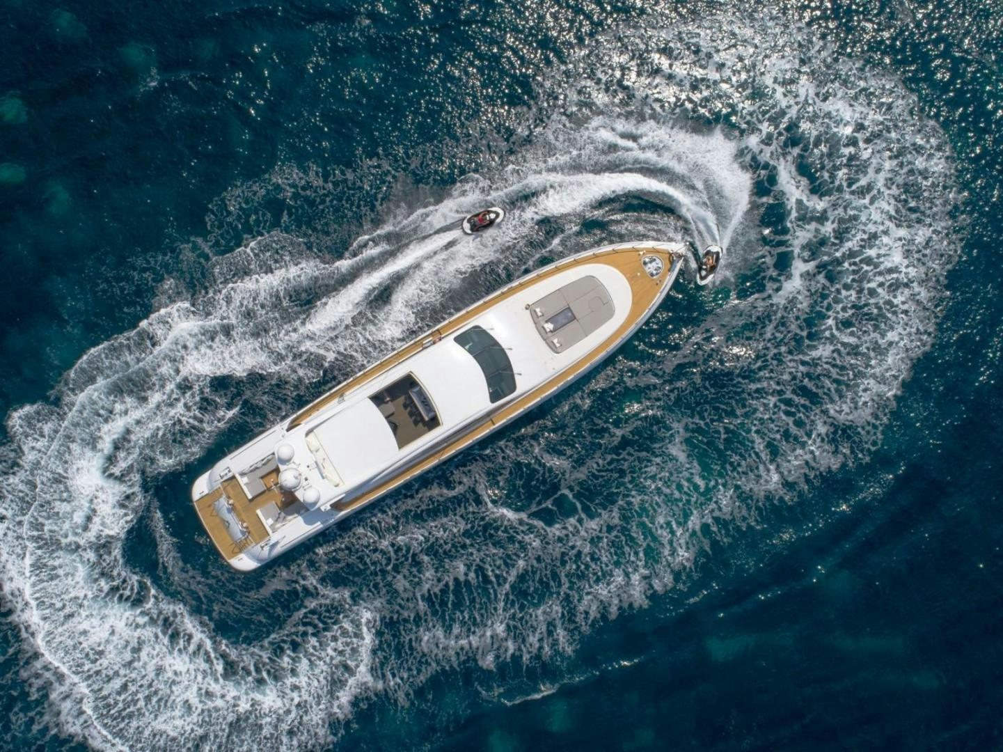 a satellite in space above the earth aboard MOSKING Yacht for Sale