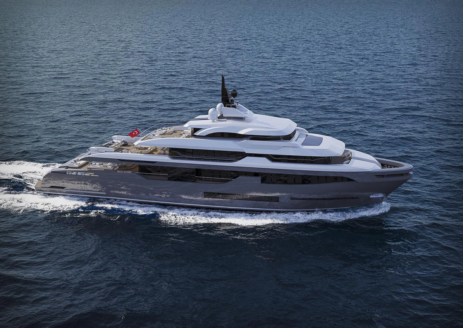 a boat on the water aboard RMK 58 Yacht for Sale