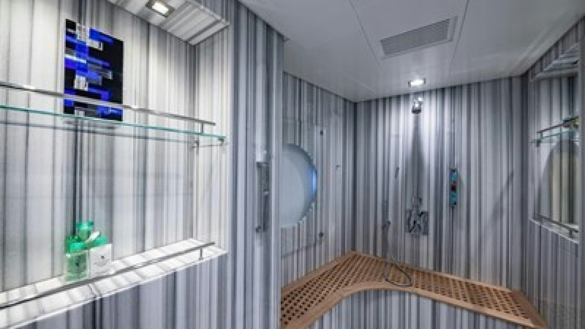 a room with shelves and a shelf aboard HOLDIN' MY OWN Yacht for Sale