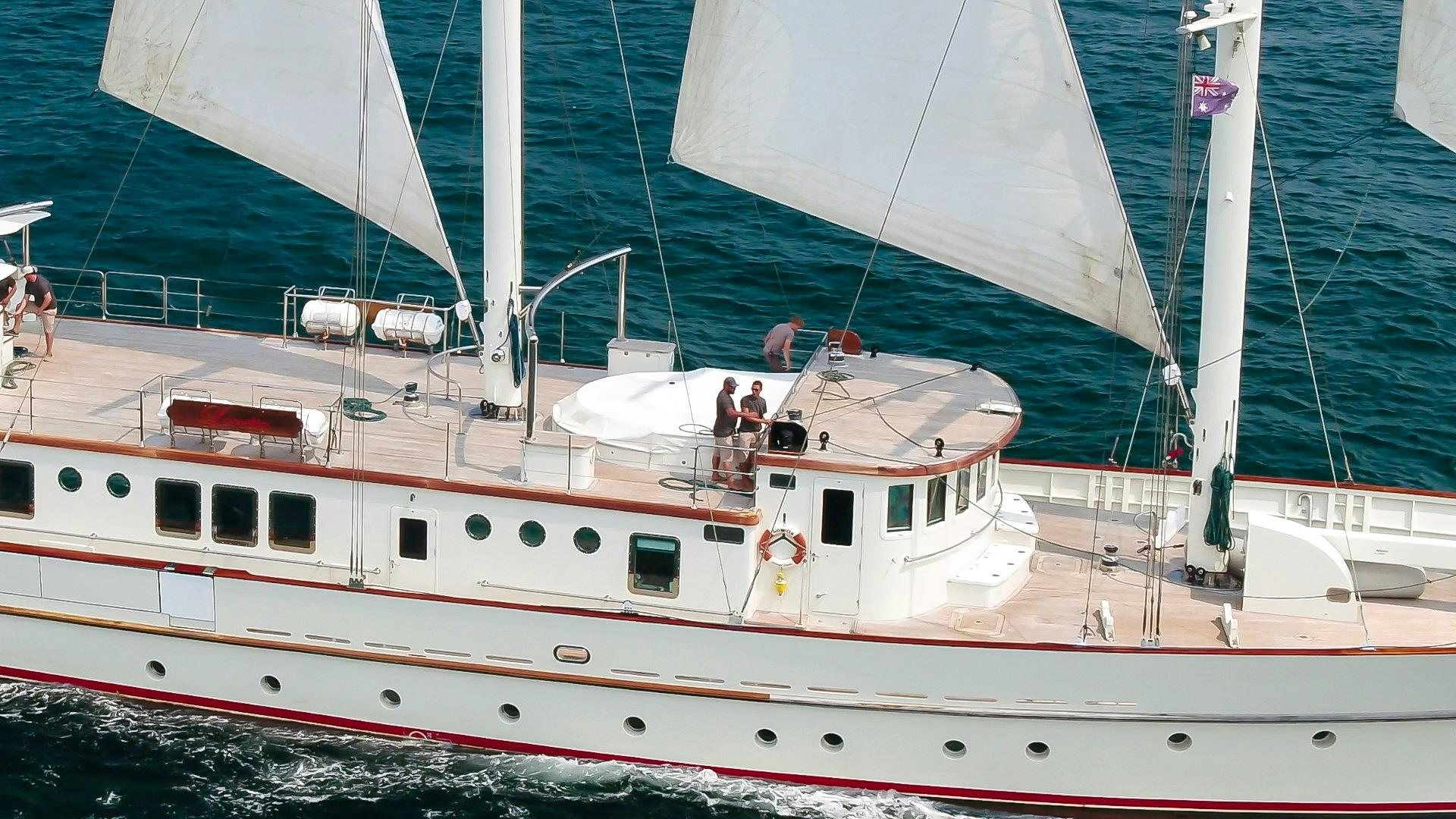 a boat in the water aboard THE LANGLEY Yacht for Sale