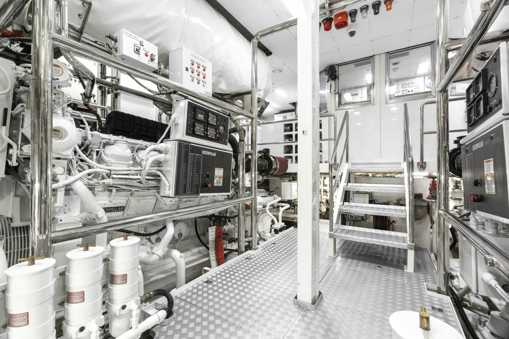 a room with machinery aboard NEXT CHAPTER Yacht for Sale