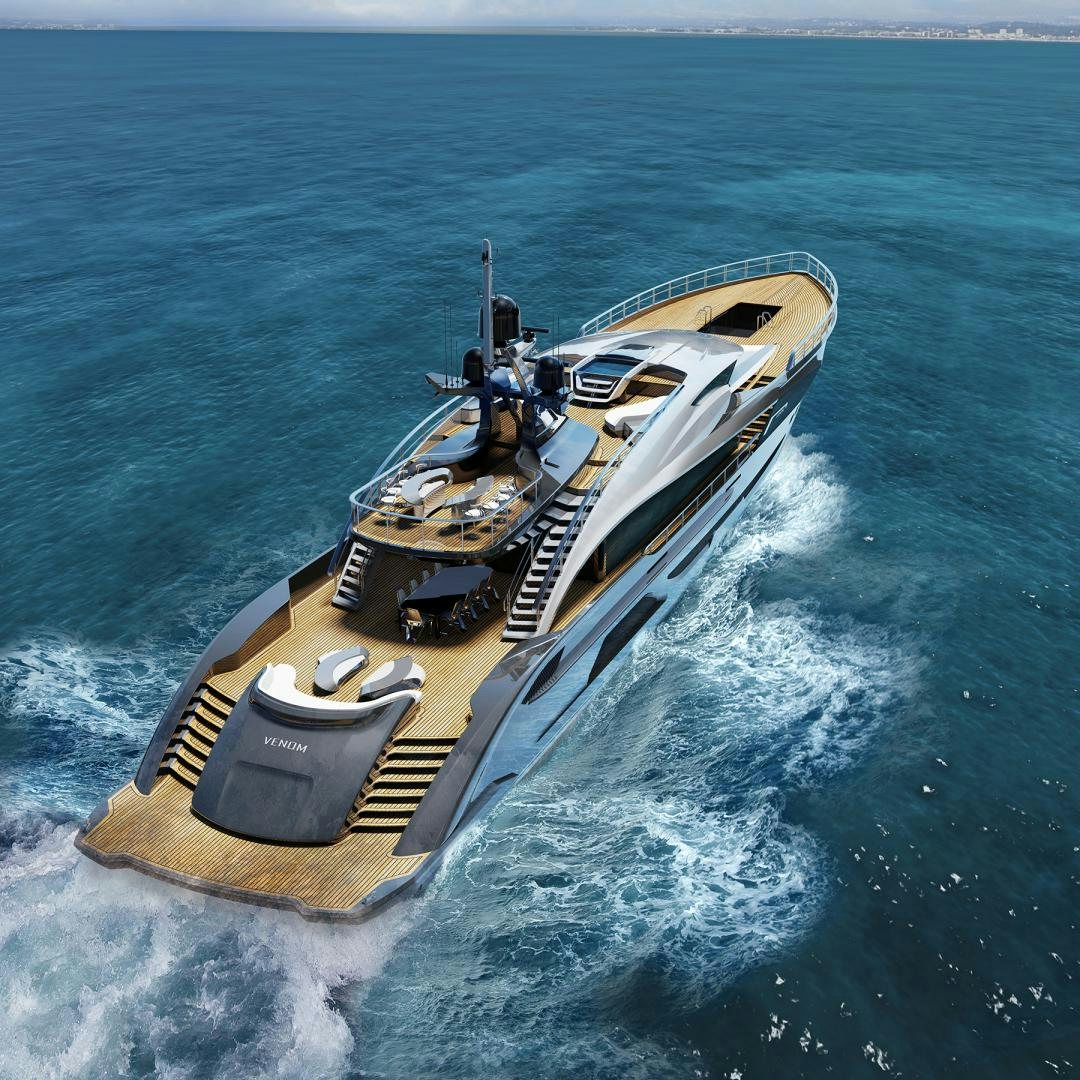 a boat on the water aboard VENOM Yacht for Sale