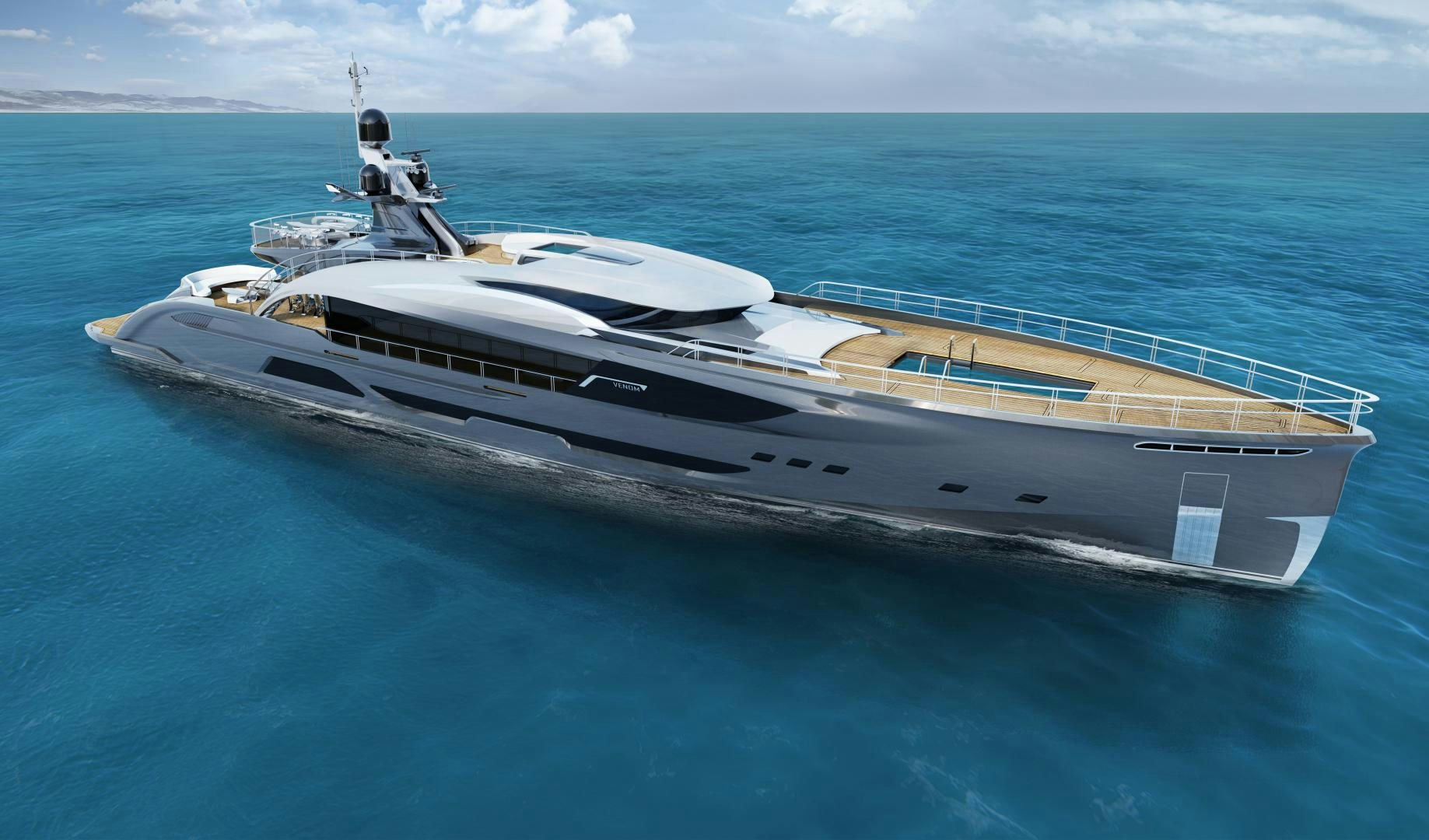 a boat in the water aboard VENOM Yacht for Sale