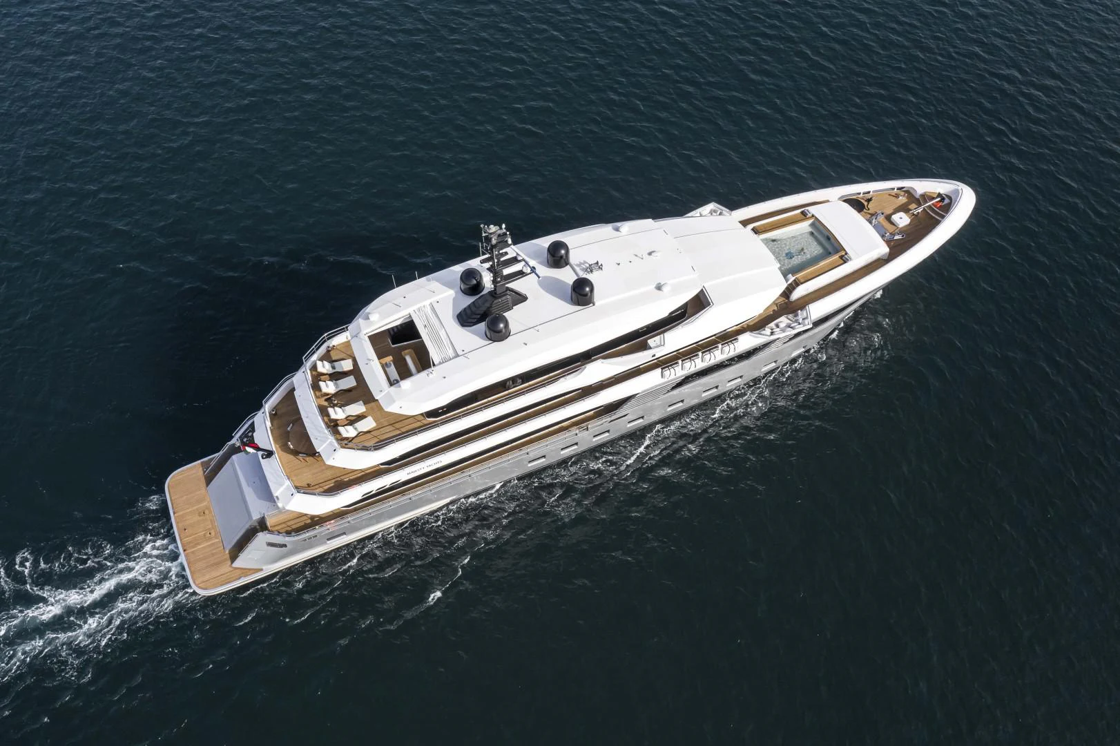 a space ship in the ocean aboard MAJESTY 175 Yacht for Sale