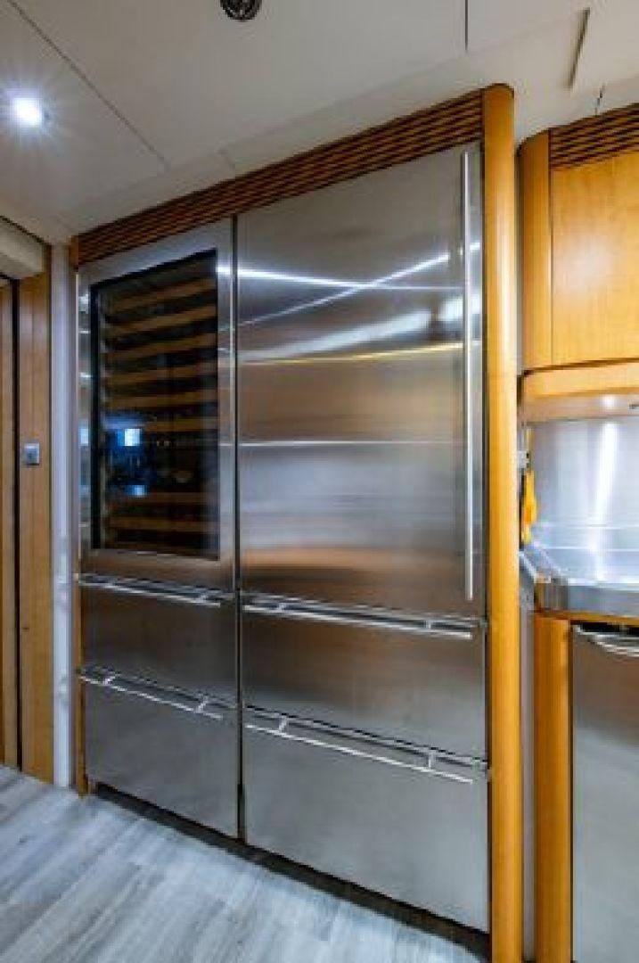 a large metal refrigerator aboard 174 OCEANFAST MIZU Yacht for Sale