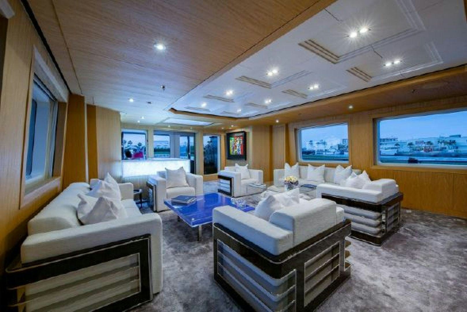 a room with a bed and a tv aboard 174 OCEANFAST MIZU Yacht for Sale