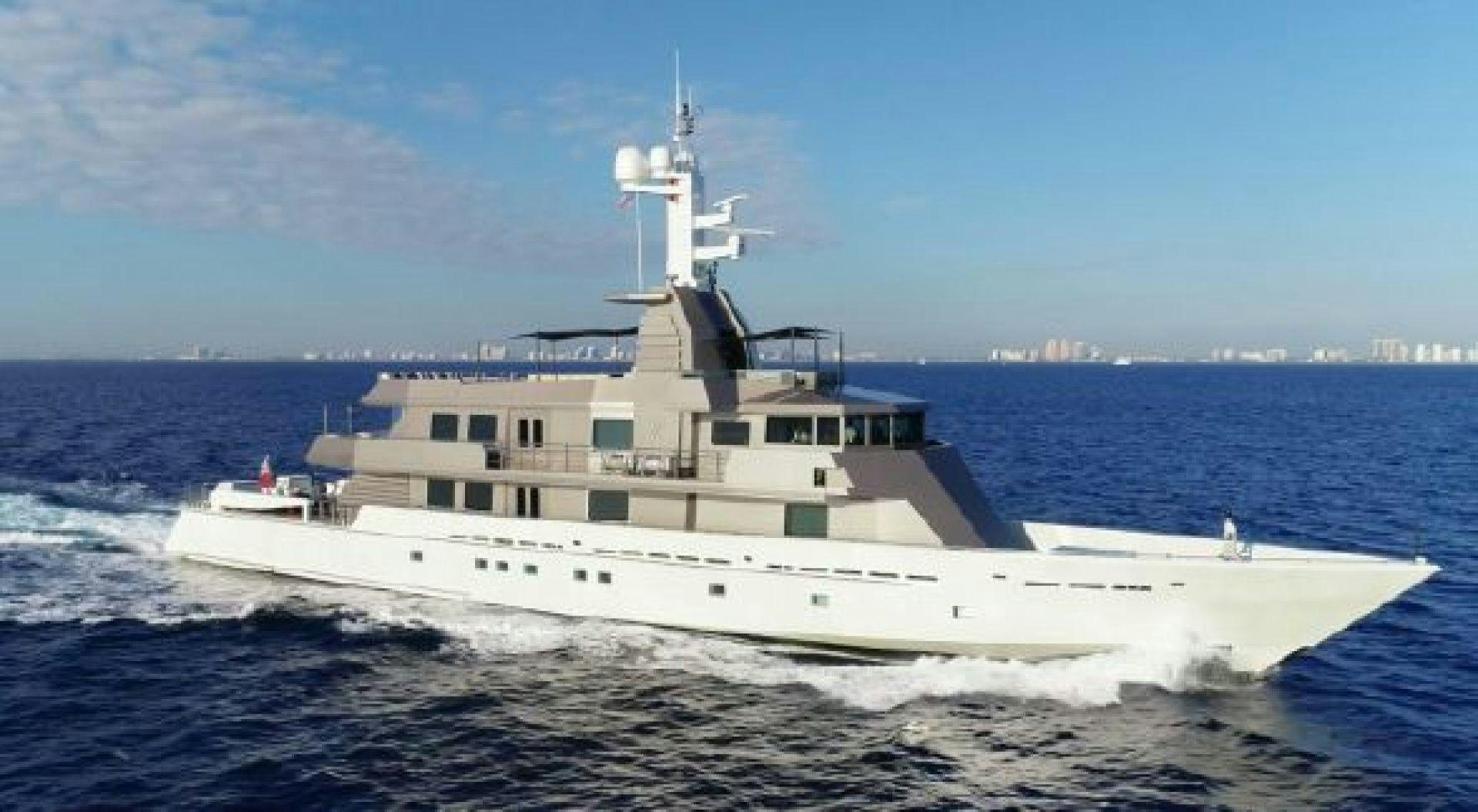 a large white ship in the water aboard 174 OCEANFAST MIZU Yacht for Sale