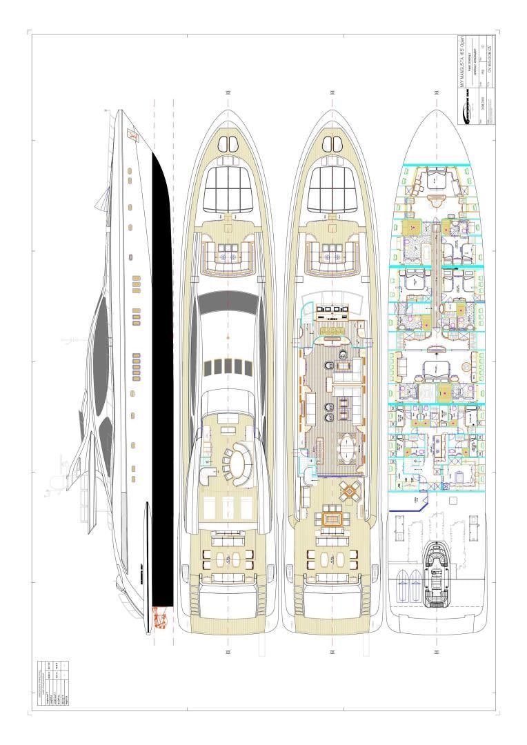 diagram aboard SERENITY Yacht for Sale