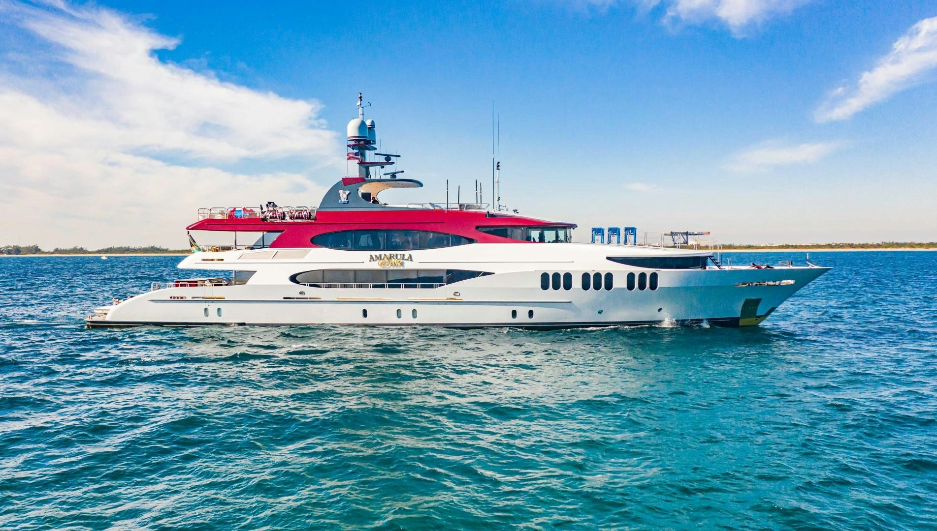 a white boat in the water aboard AMARULA SUN Yacht for Sale
