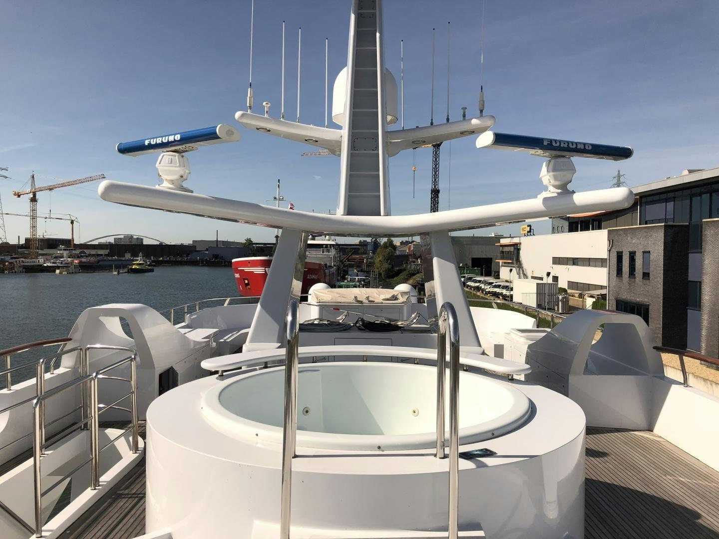 a large white boat with a large propeller on it aboard ANNA J Yacht for Sale