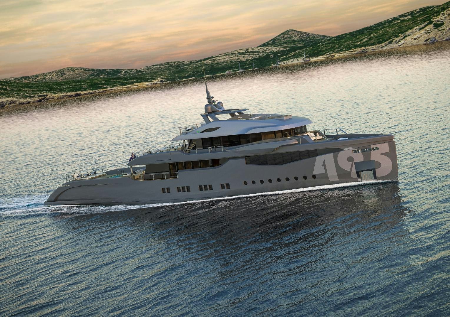 a boat in the water aboard ARIES Yacht for Sale