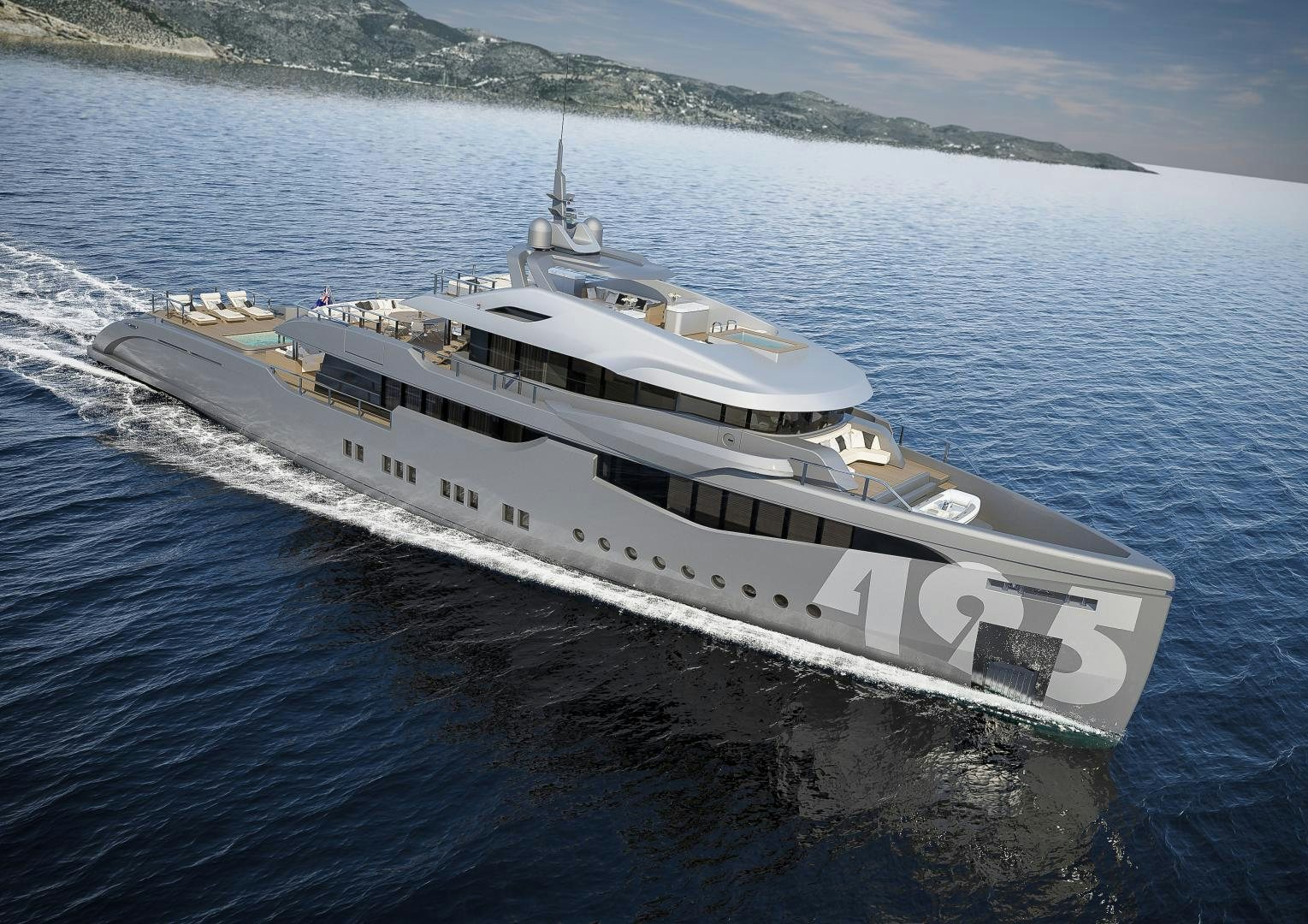 a ship in the water aboard ARIES Yacht for Sale