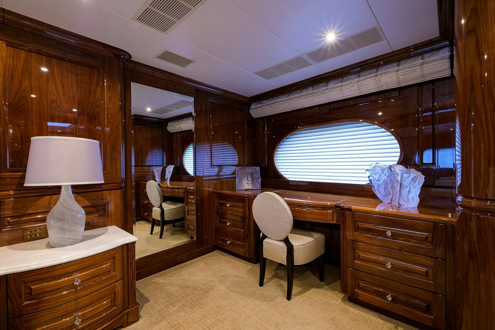 a room with a desk and a chair aboard REMEMBER WHEN Yacht for Sale