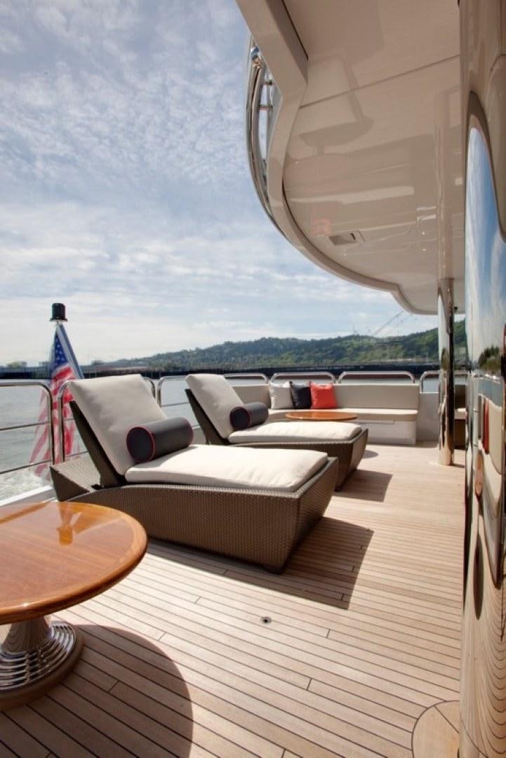 a boat on a deck aboard REMEMBER WHEN Yacht for Sale