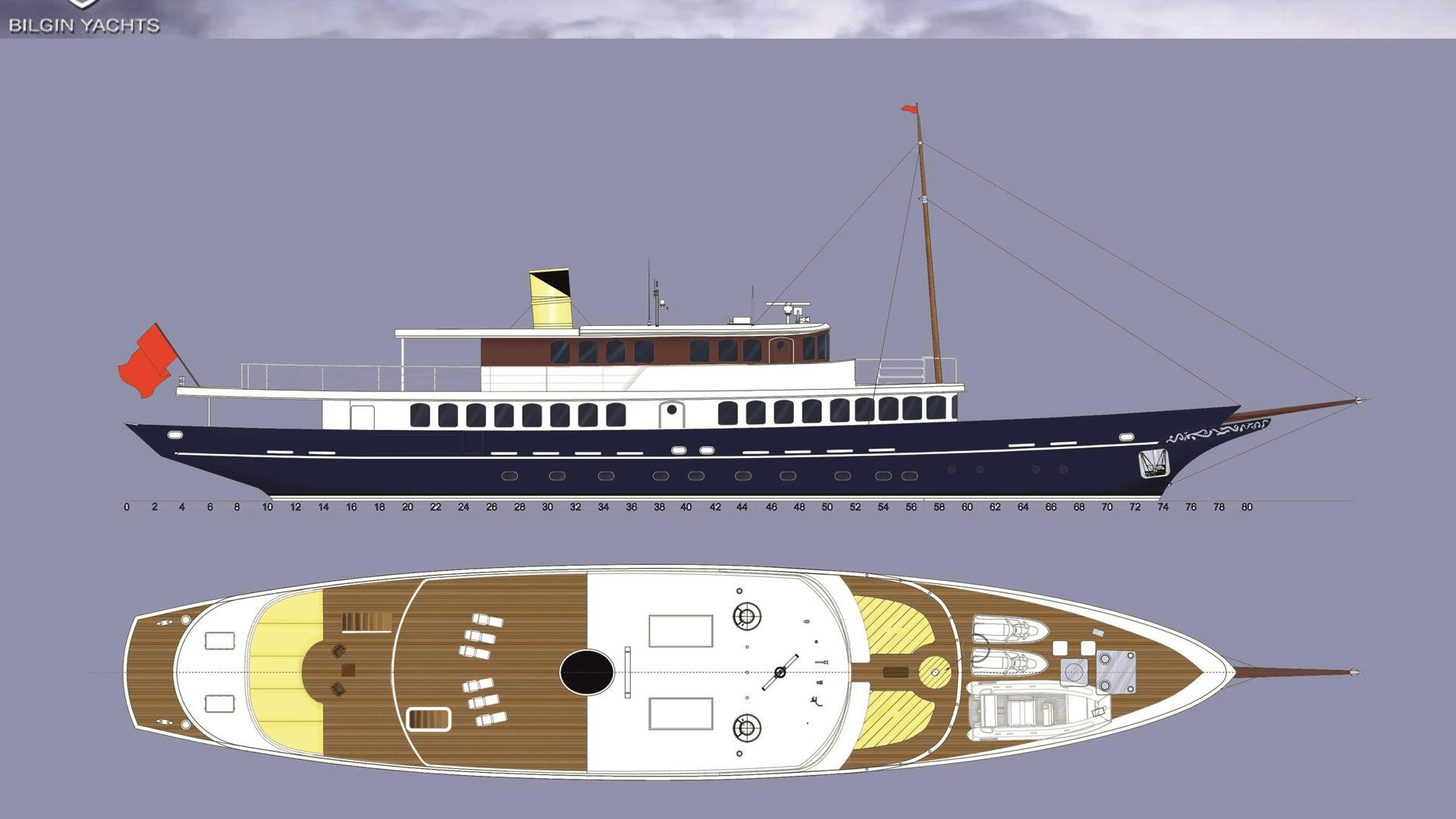 a close-up of a ship aboard OMNIA Yacht for Sale