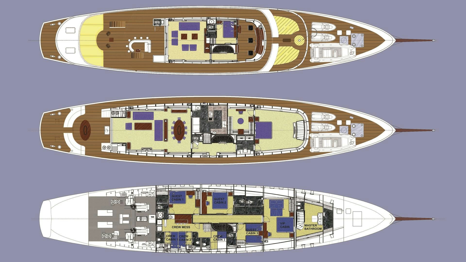 engineering drawing aboard OMNIA Yacht for Sale